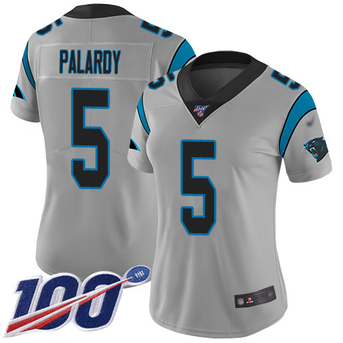 Carolina Panthers Limited Silver Women Michael Palardy Jersey NFL Football 5 100th Season Inverted Legend